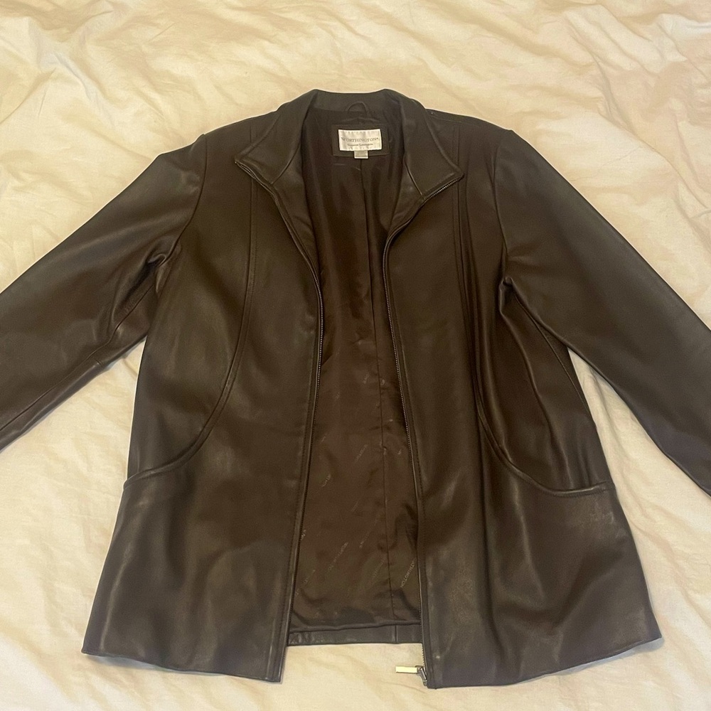 Chocolate Brown leather jacket